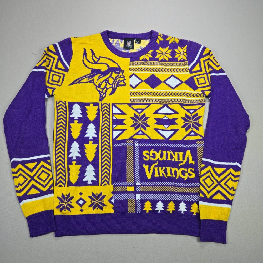 NFL Team Apparel‎ Minnesota Vikings Sweater Knit Top Size M